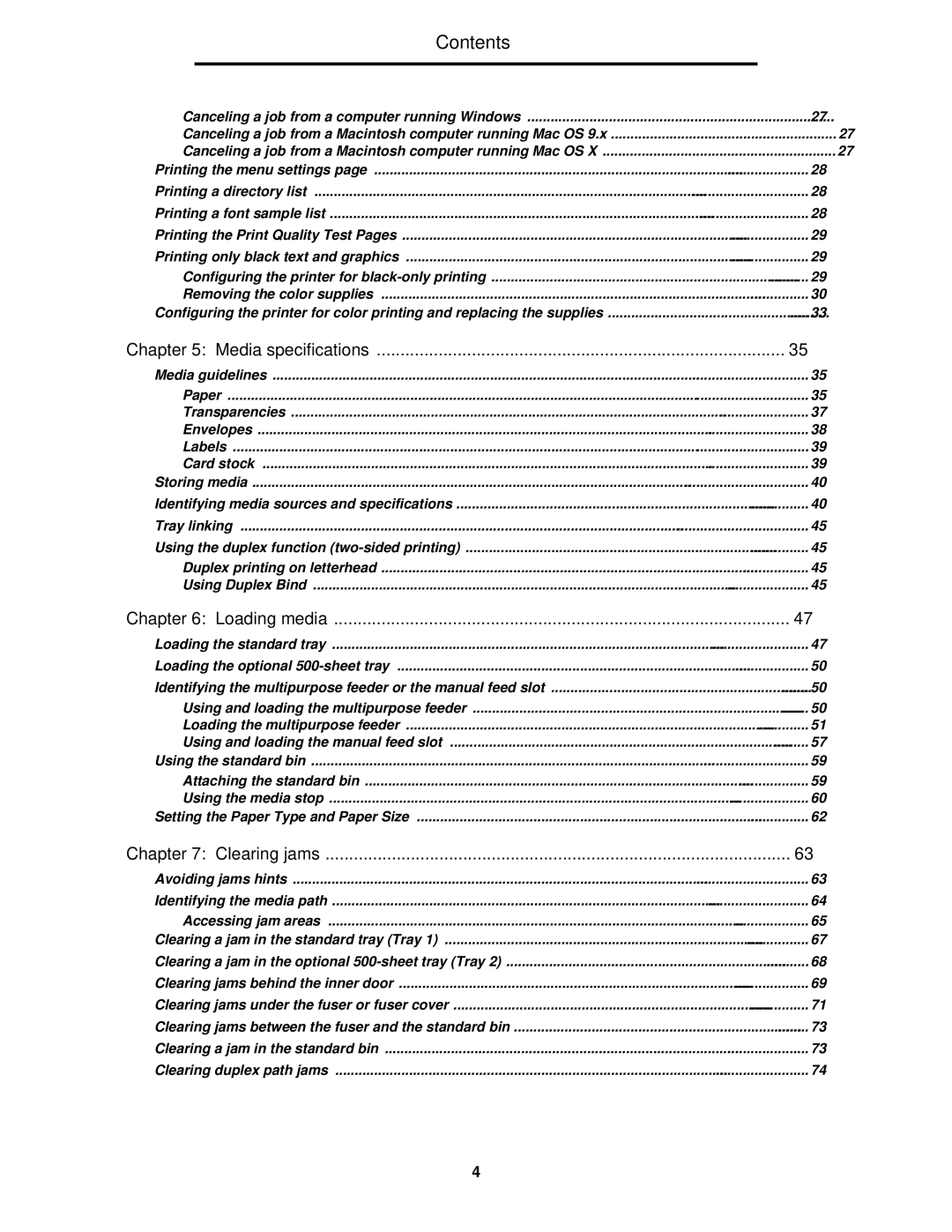 Lexmark C520, C524, C522 manual Contents 