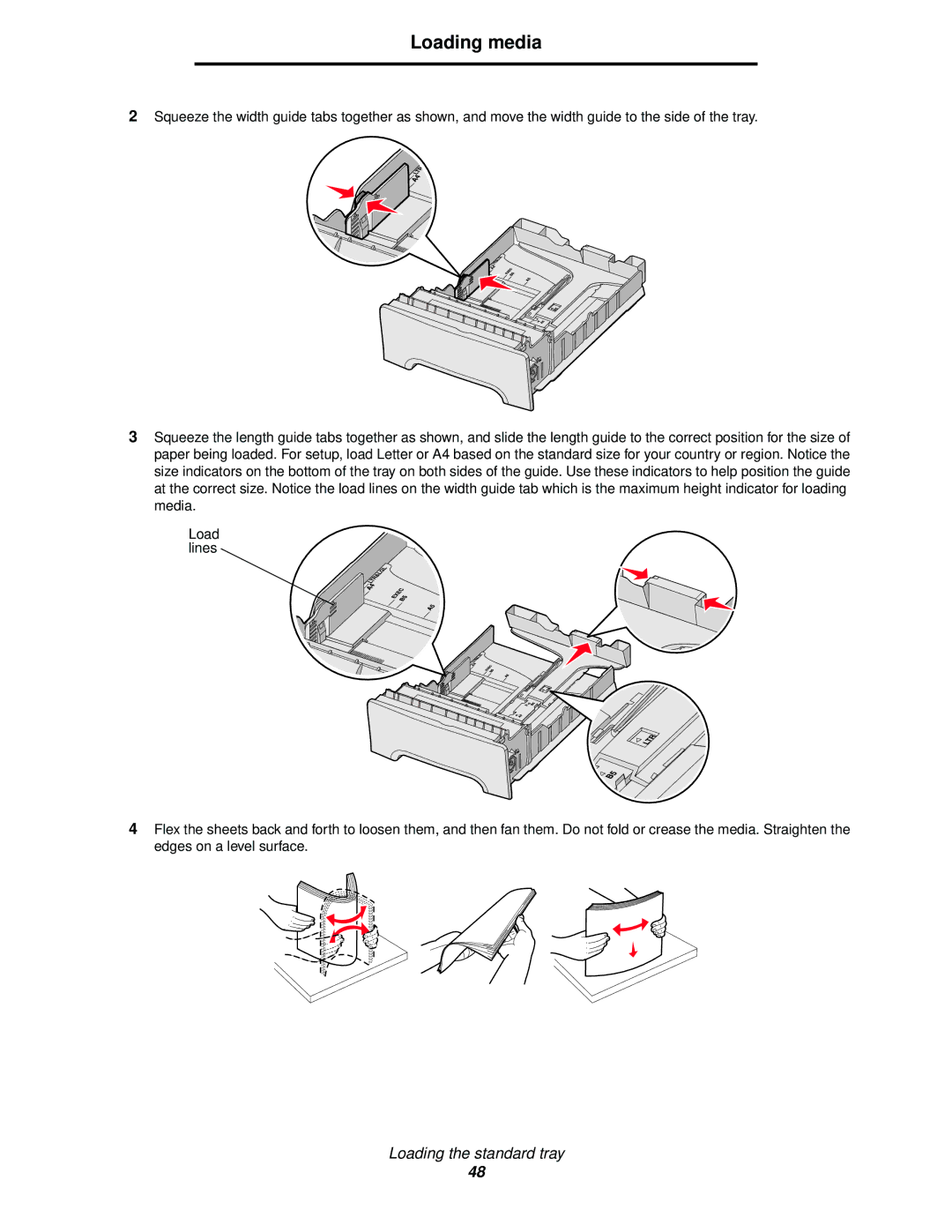 Lexmark C524, C520, C522 manual Loading media 