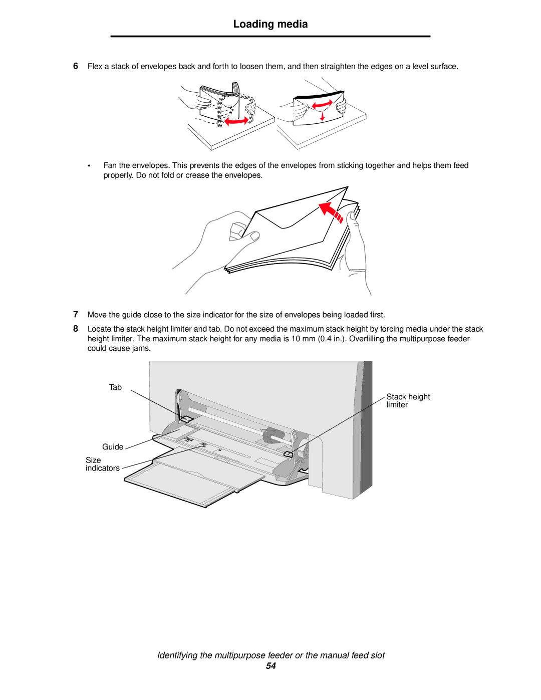 Lexmark C524, C520, C522 manual Loading media 