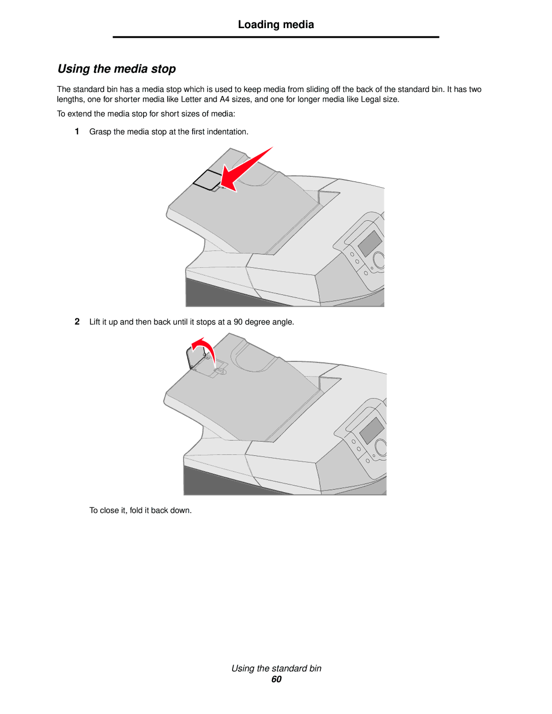 Lexmark C524, C520, C522 manual Using the media stop 