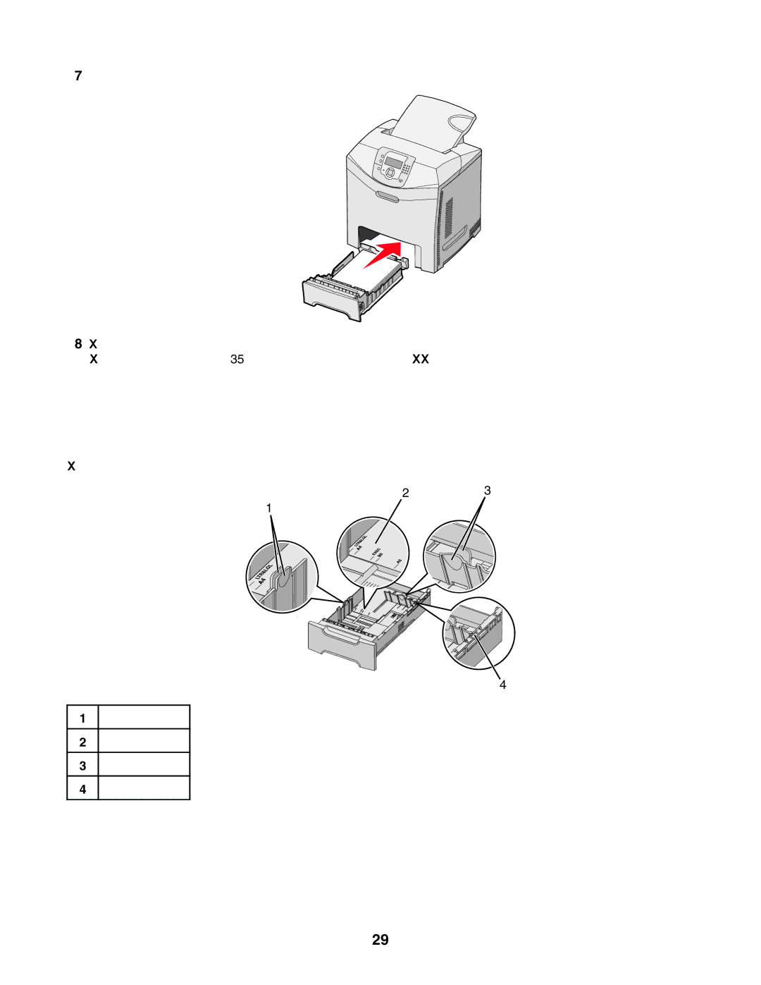 Lexmark C534, C530, C532 manual 옵션 550장 트레이에 넣기 