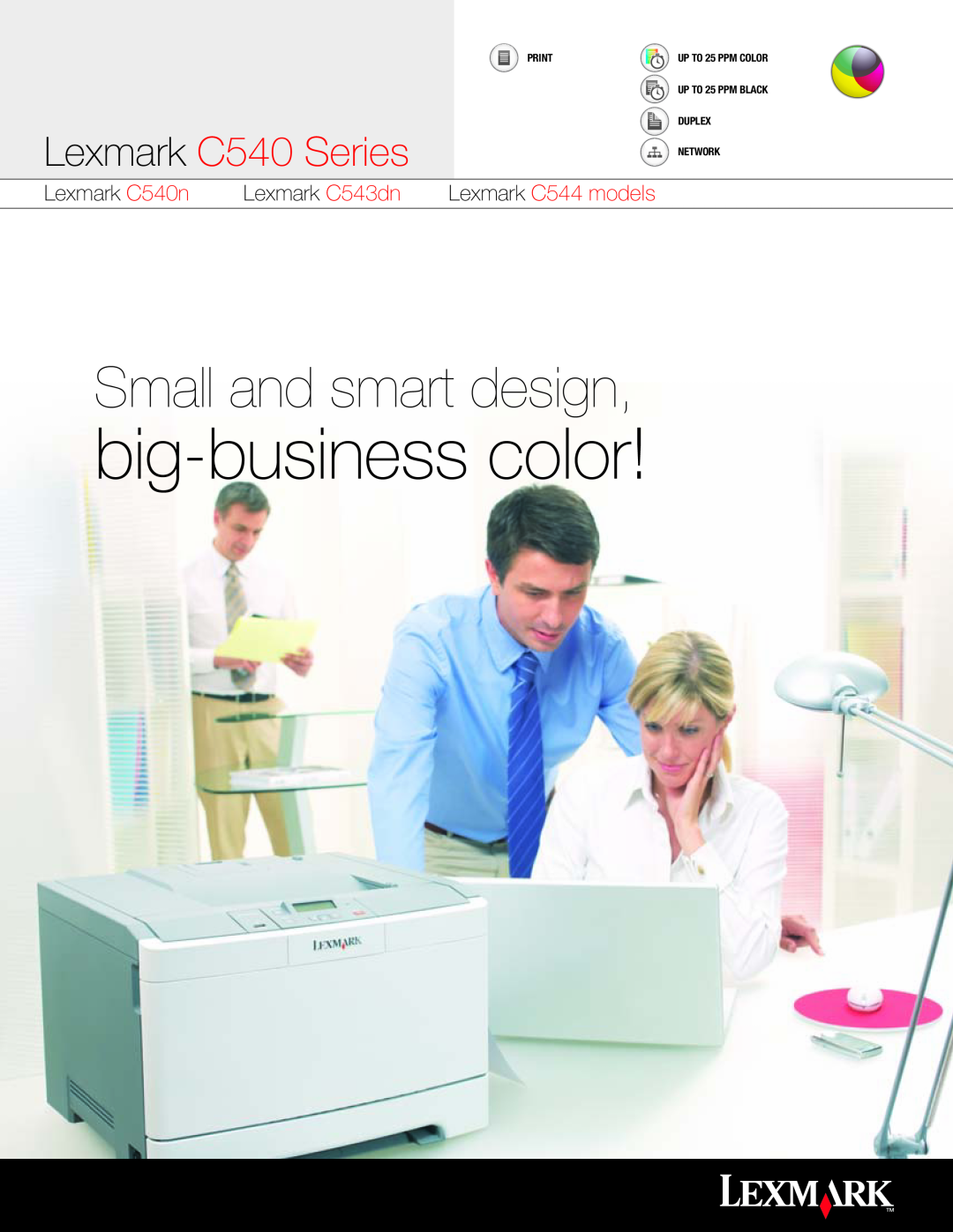 Lexmark C544 manual big-businesscolor, Small and smart design, Lexmark C540 Series 