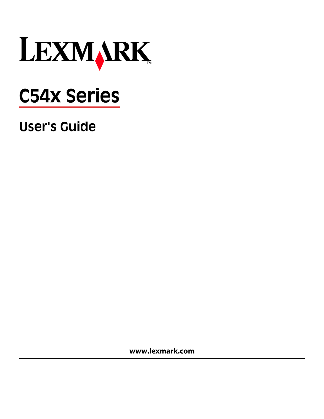 Lexmark C54x Series manual Users Guide 