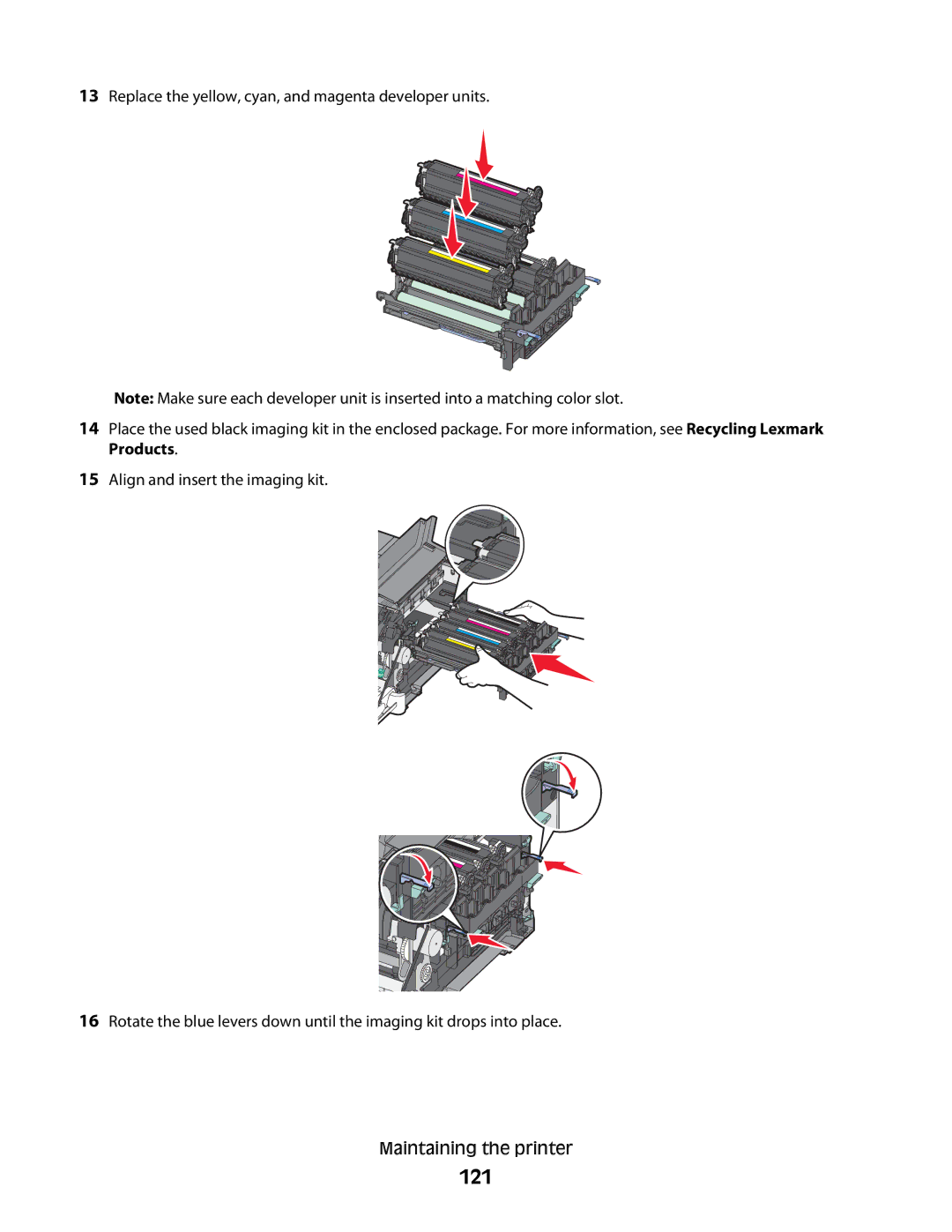 Lexmark C54x Series manual 121 