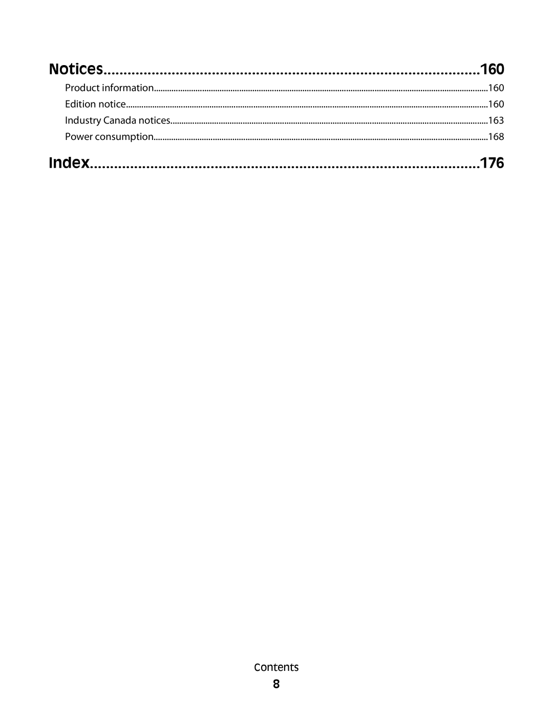 Lexmark C54x Series manual 160, 176 