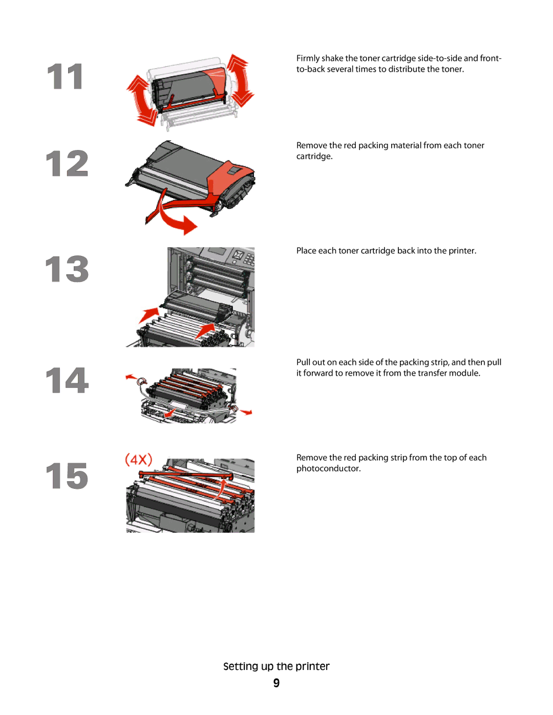 Lexmark C736DN, C734DTN, C734DW, C736DTN, C734N, C734DN, C736N setup guide Setting up the printer 