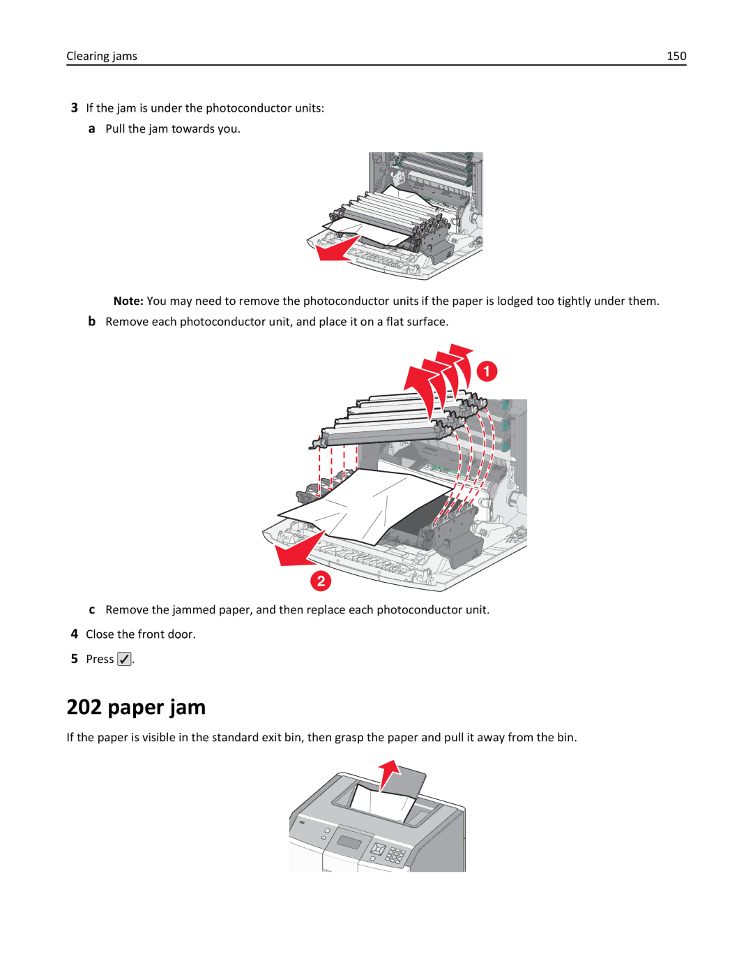 Lexmark C736, 25A0591 manual Paper jam 