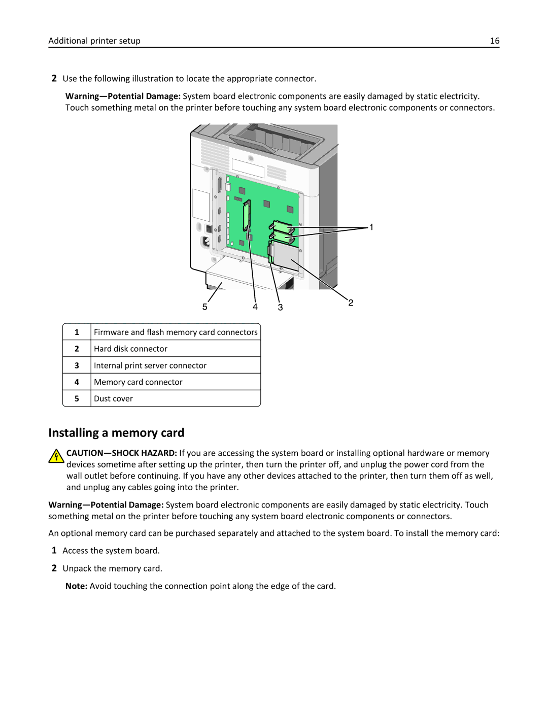 Lexmark C736, 25A0591 manual Installing a memory card, Dust cover 