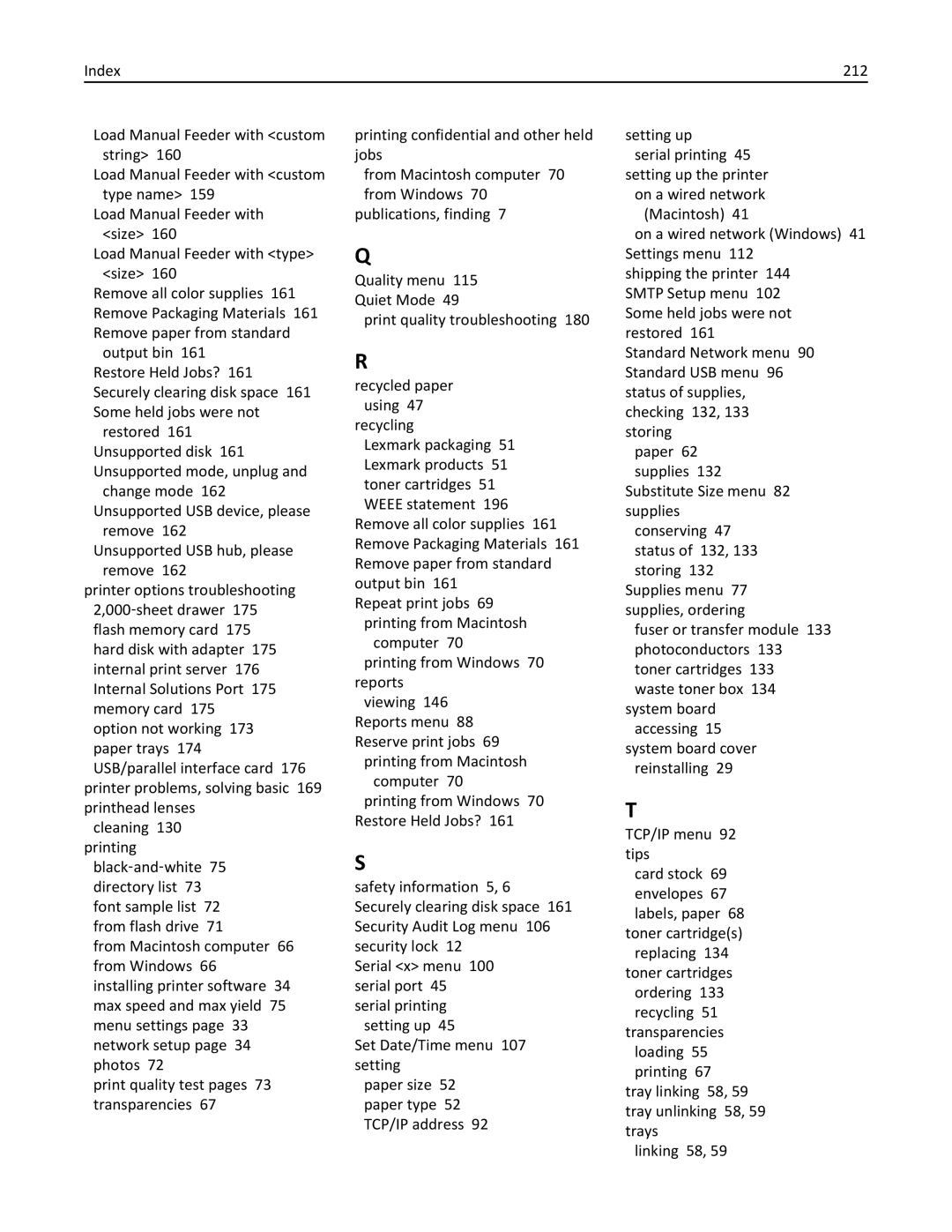 Lexmark C736, 25A0591 manual 