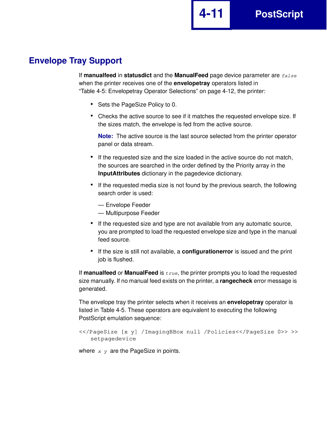 Lexmark C760, C762 manual Envelope Tray Support 