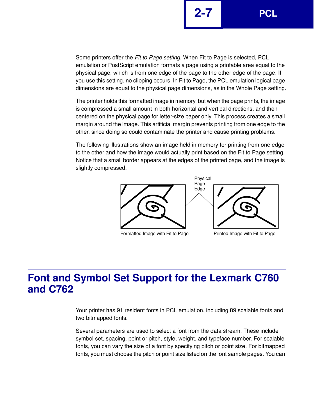 Lexmark manual Font and Symbol Set Support for the Lexmark C760 and C762 