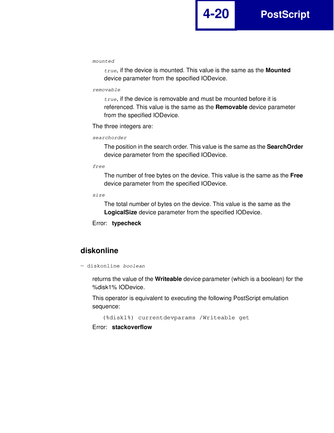 Lexmark C762, C760 manual Diskonline, Error typecheck 