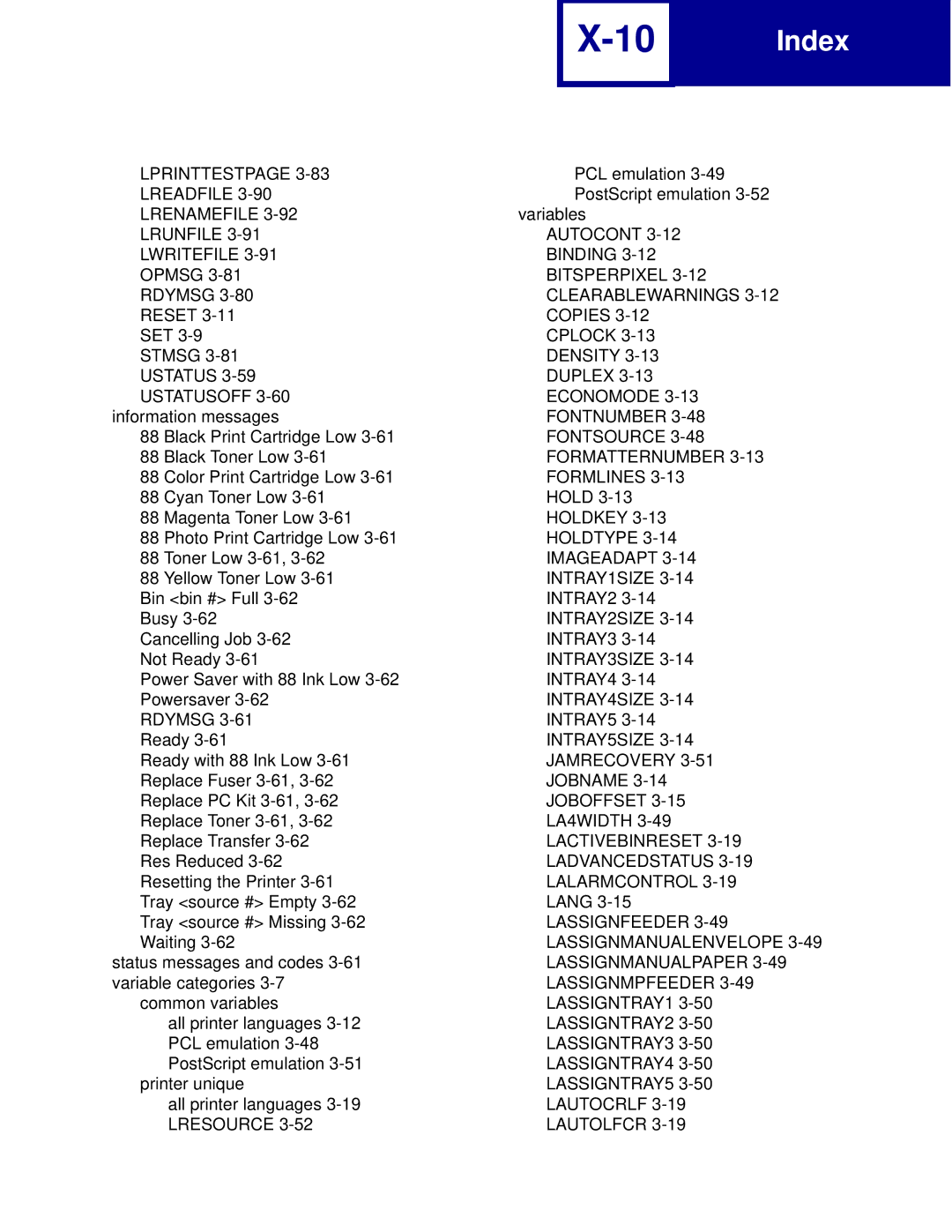 Lexmark C762, C760 manual Lprinttestpage 