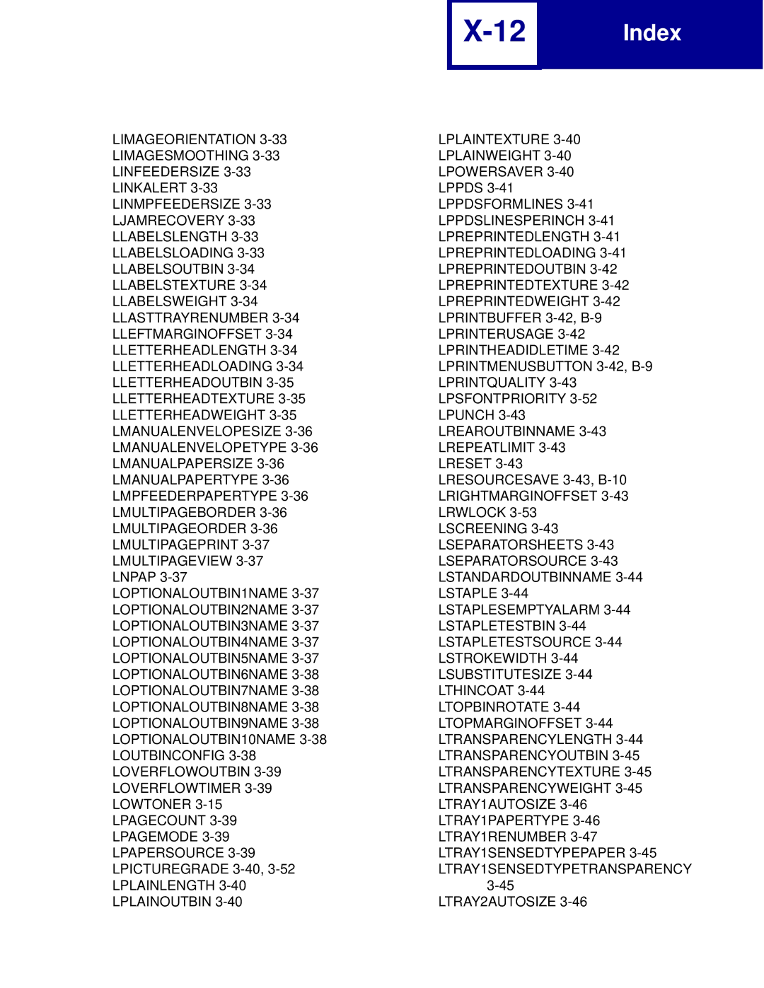 Lexmark C762, C760 manual Lstandardoutbinname 