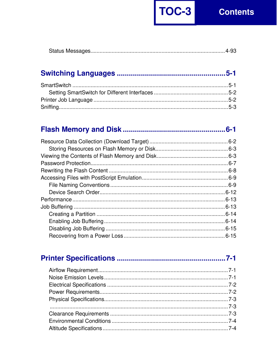 Lexmark C760, C762 manual Switching Languages, Printer Specifications 