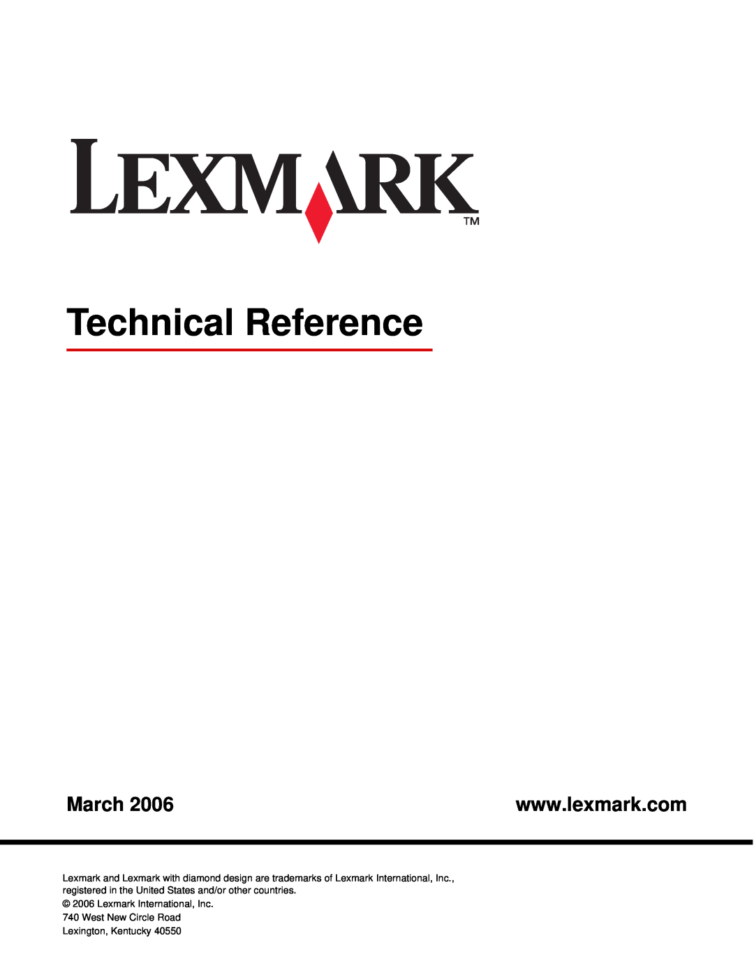 Lexmark C762, C760 manual March, Technical Reference 