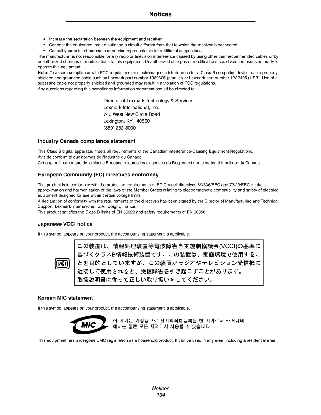 Lexmark C770, C772 manual 104 