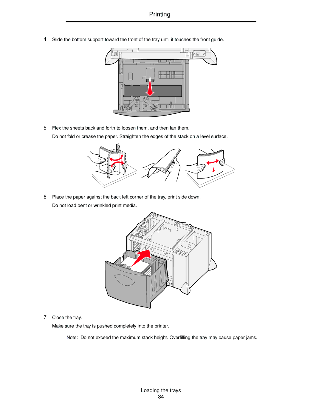 Lexmark C770, C772 manual Printing 