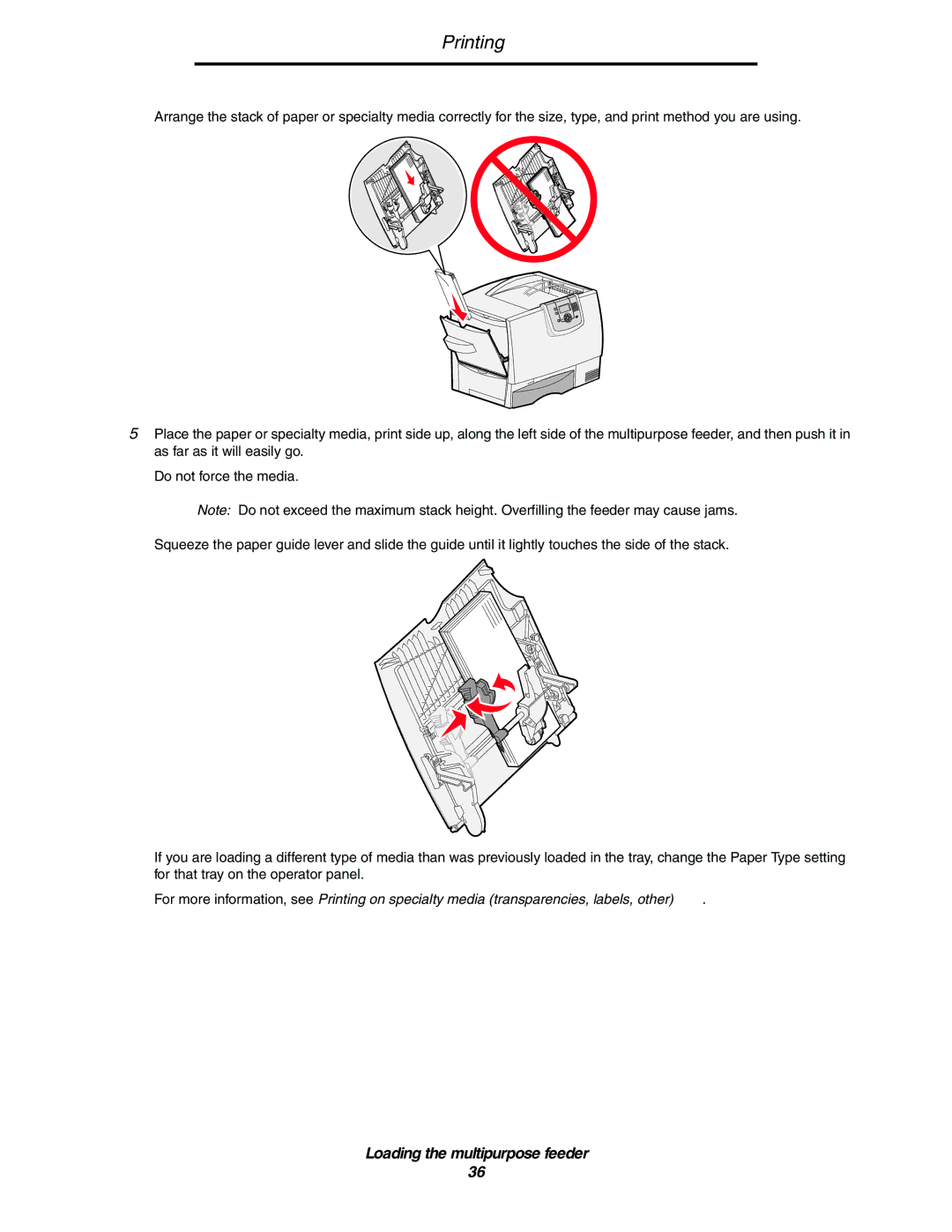 Lexmark C770, C772 manual Printing 