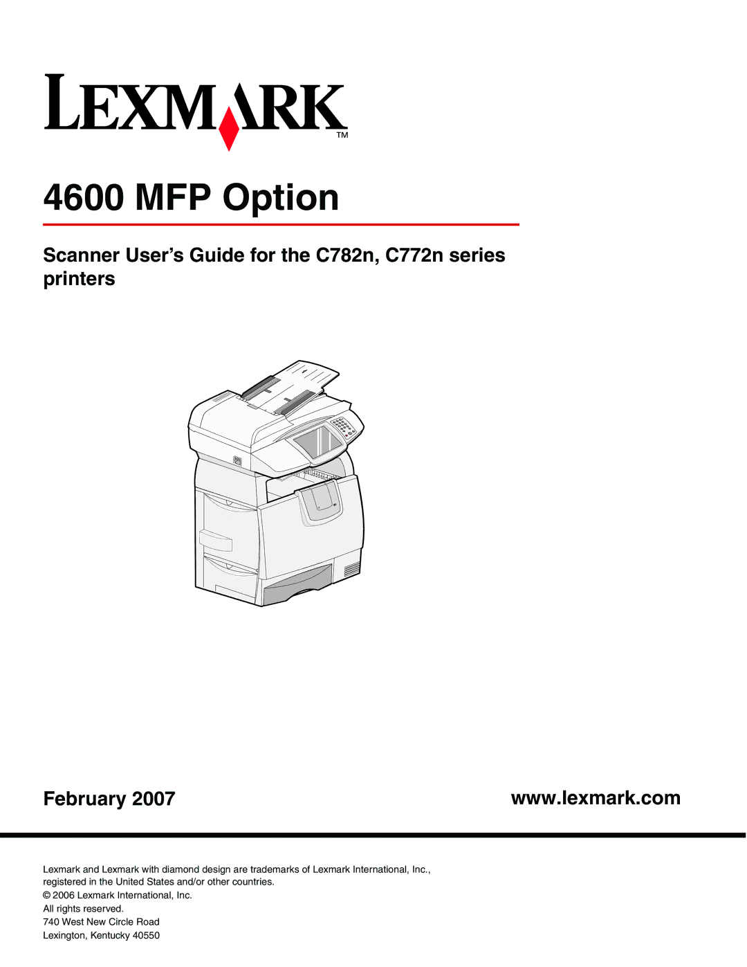 Lexmark C77x manual MFP Option 