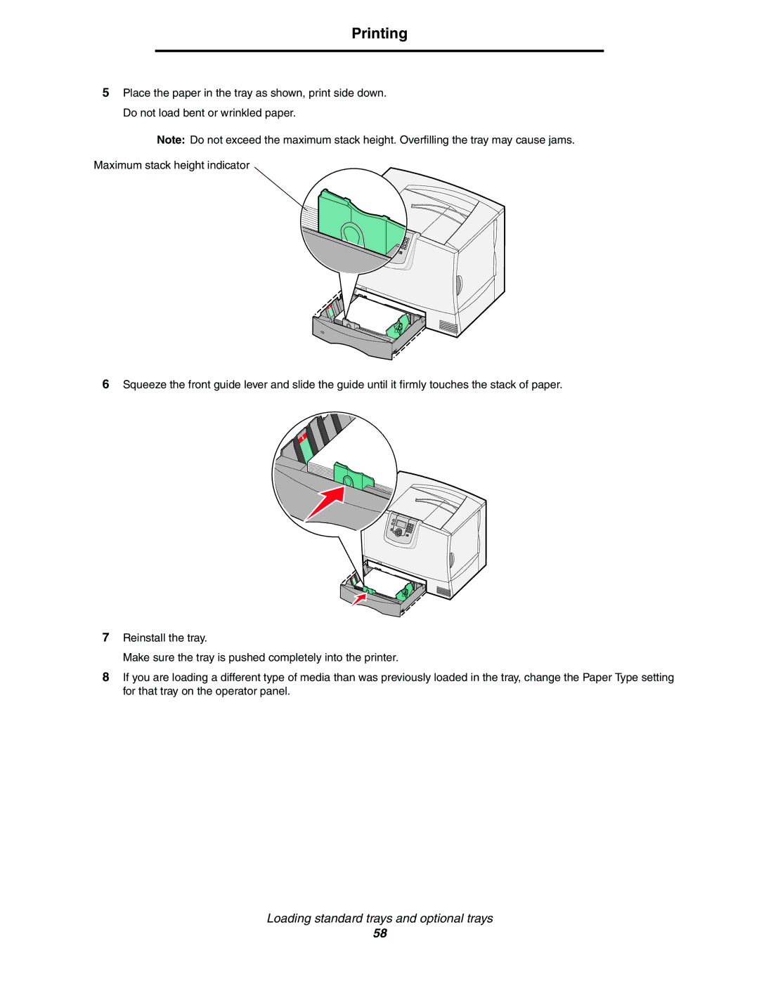 Lexmark C77x manual Printing 