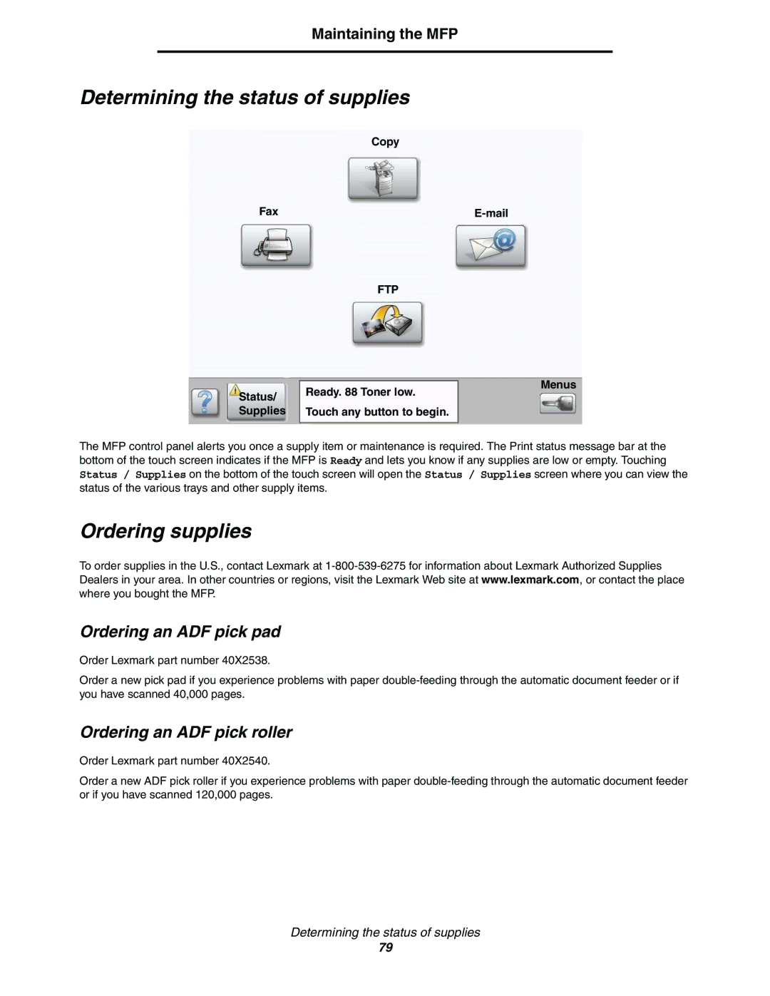 Lexmark C77x manual 