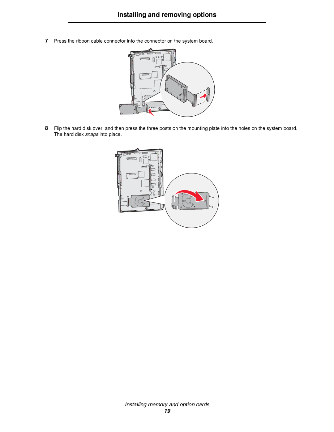 Lexmark C780, C782 manual Installing and removing options 