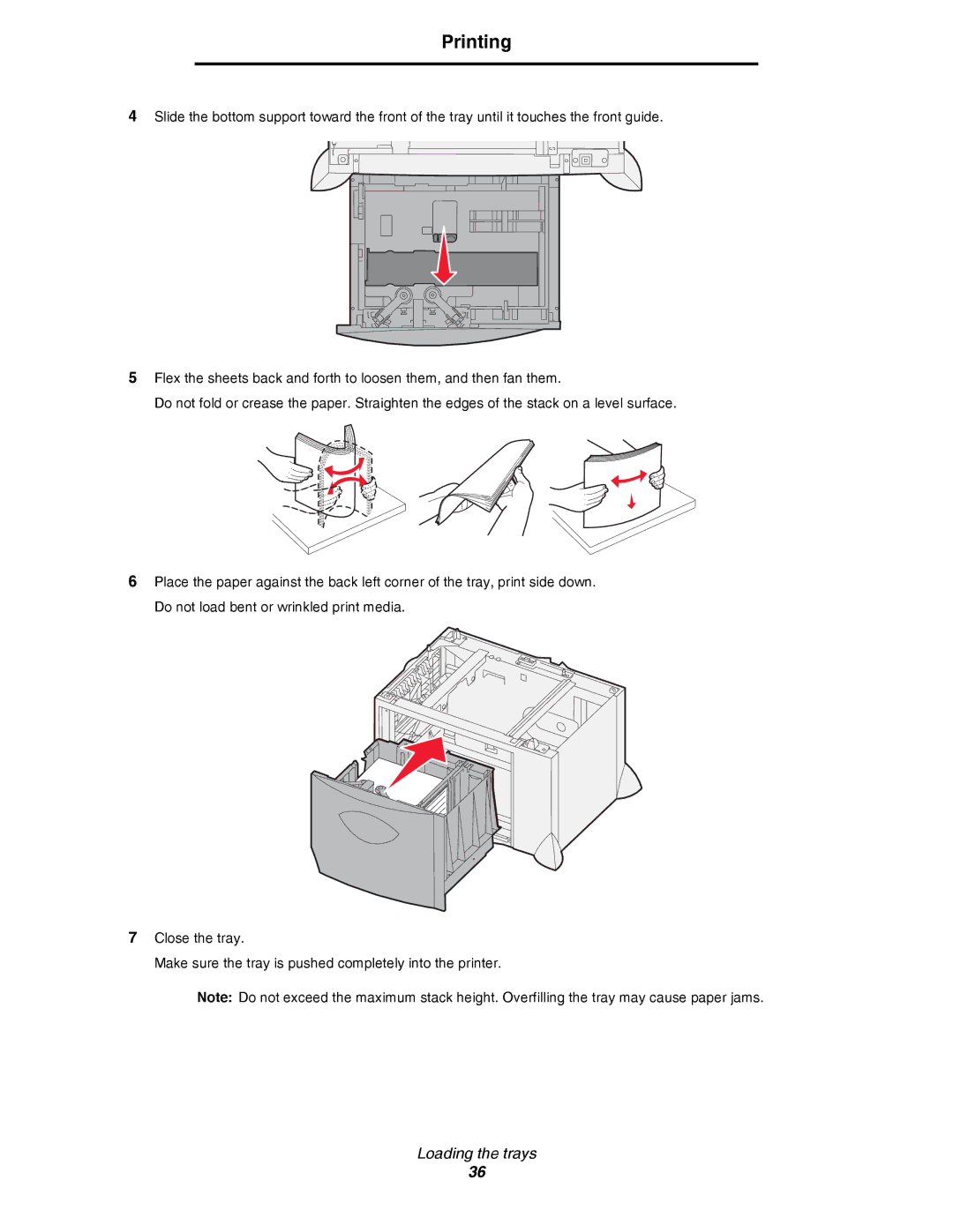 Lexmark C780, C782 manual Printing 