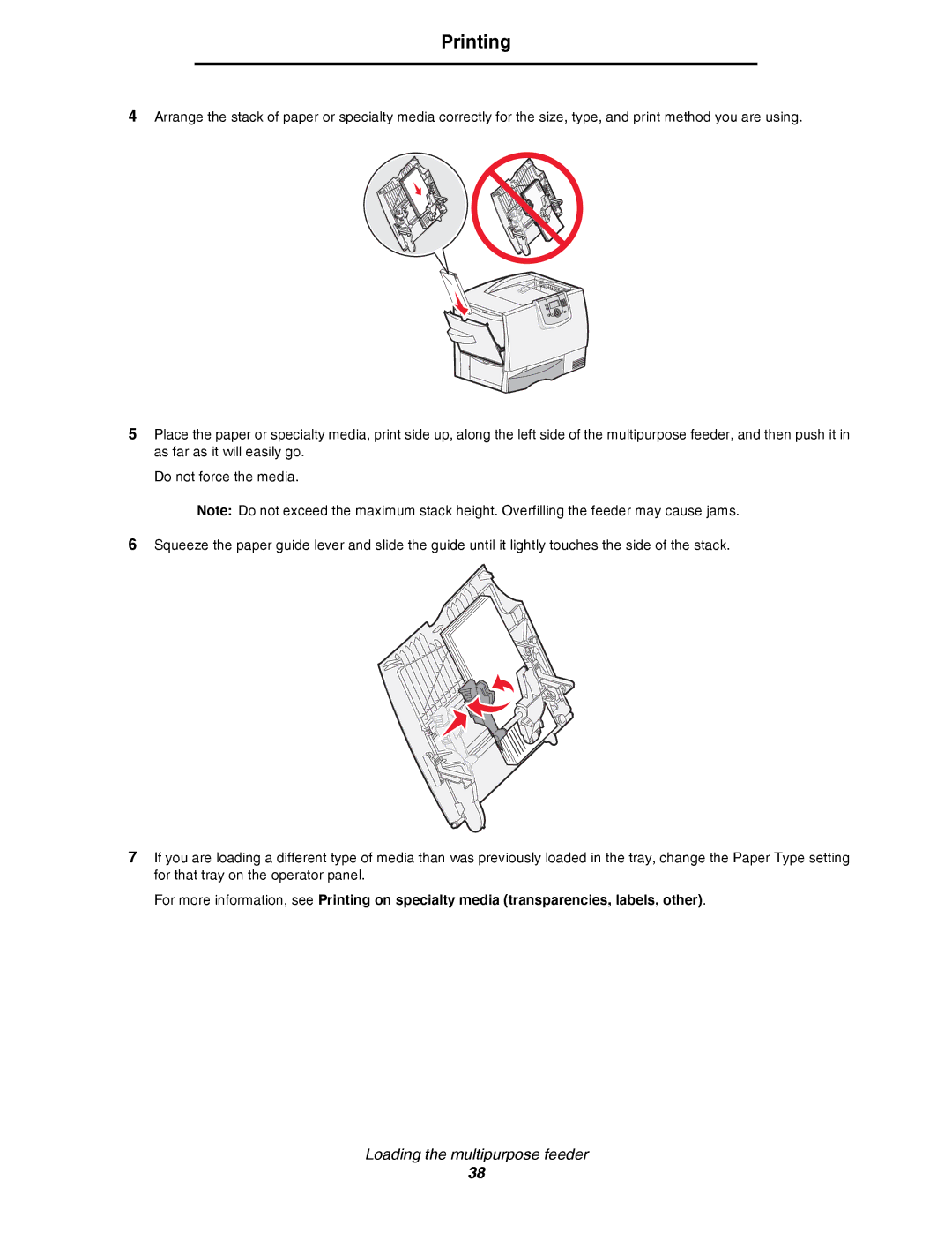 Lexmark C780, C782 manual Printing 