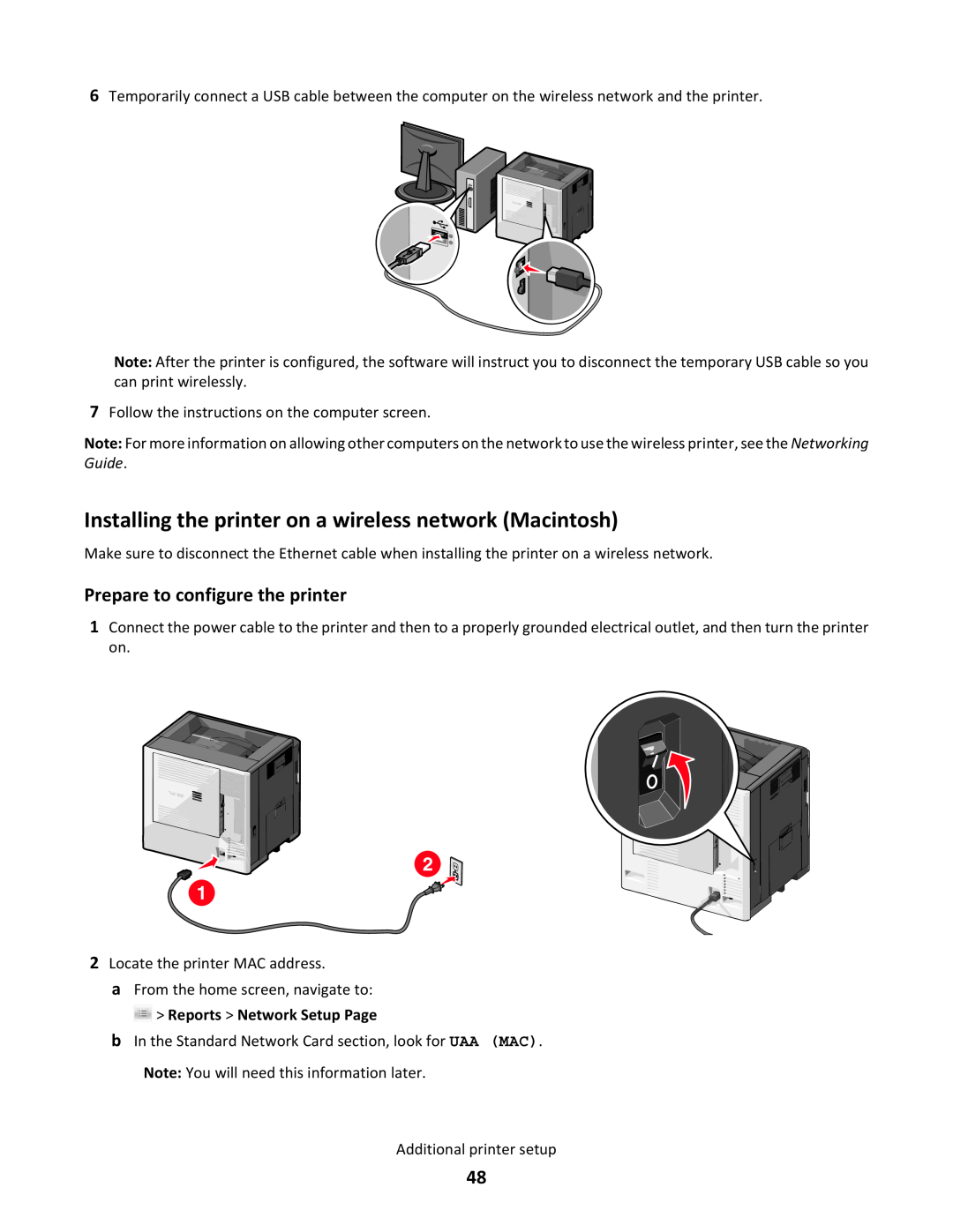 Lexmark C790 manual Installing the printer on a wireless network Macintosh, Prepare to configure the printer 