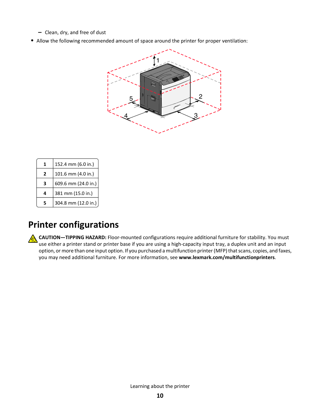 Lexmark C790 manual Printer configurations 