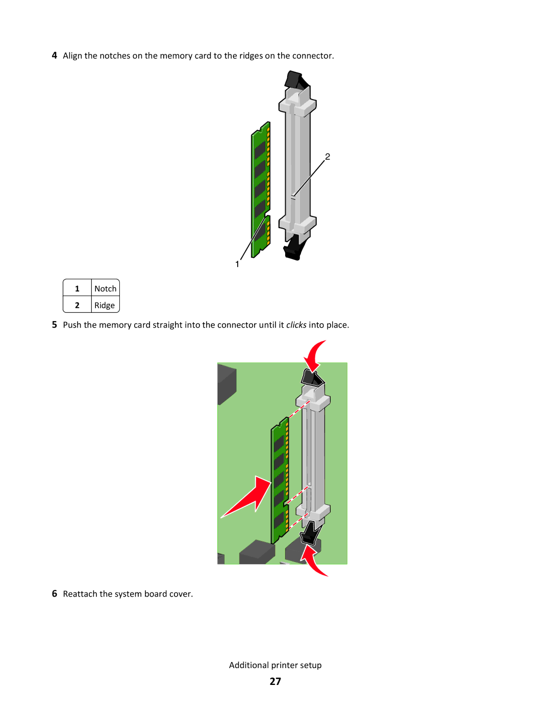 Lexmark C790 manual Notch, Ridge 