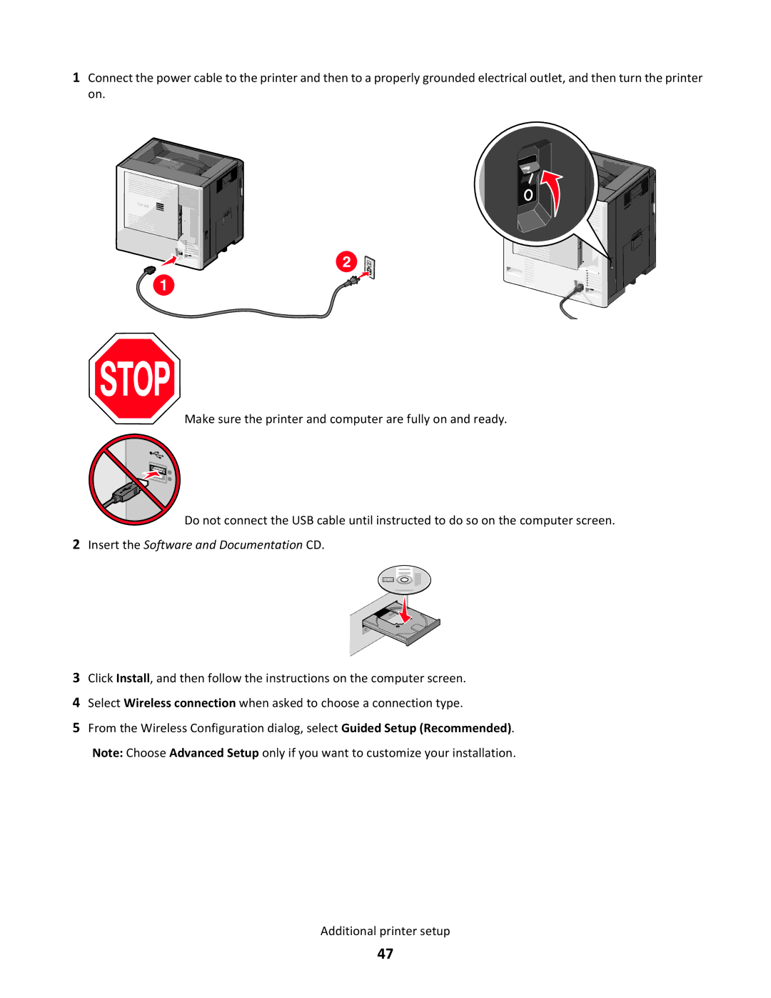 Lexmark C790 manual Insert the Software and Documentation CD 