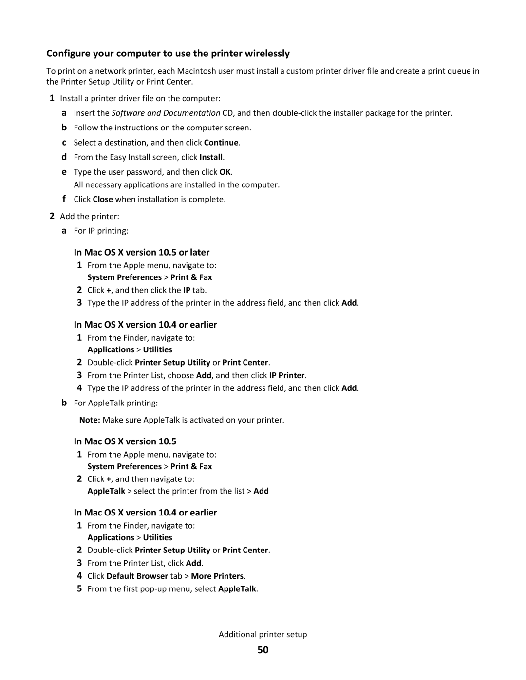 Lexmark C790 manual Configure your computer to use the printer wirelessly, Click Default Browser tab More Printers 