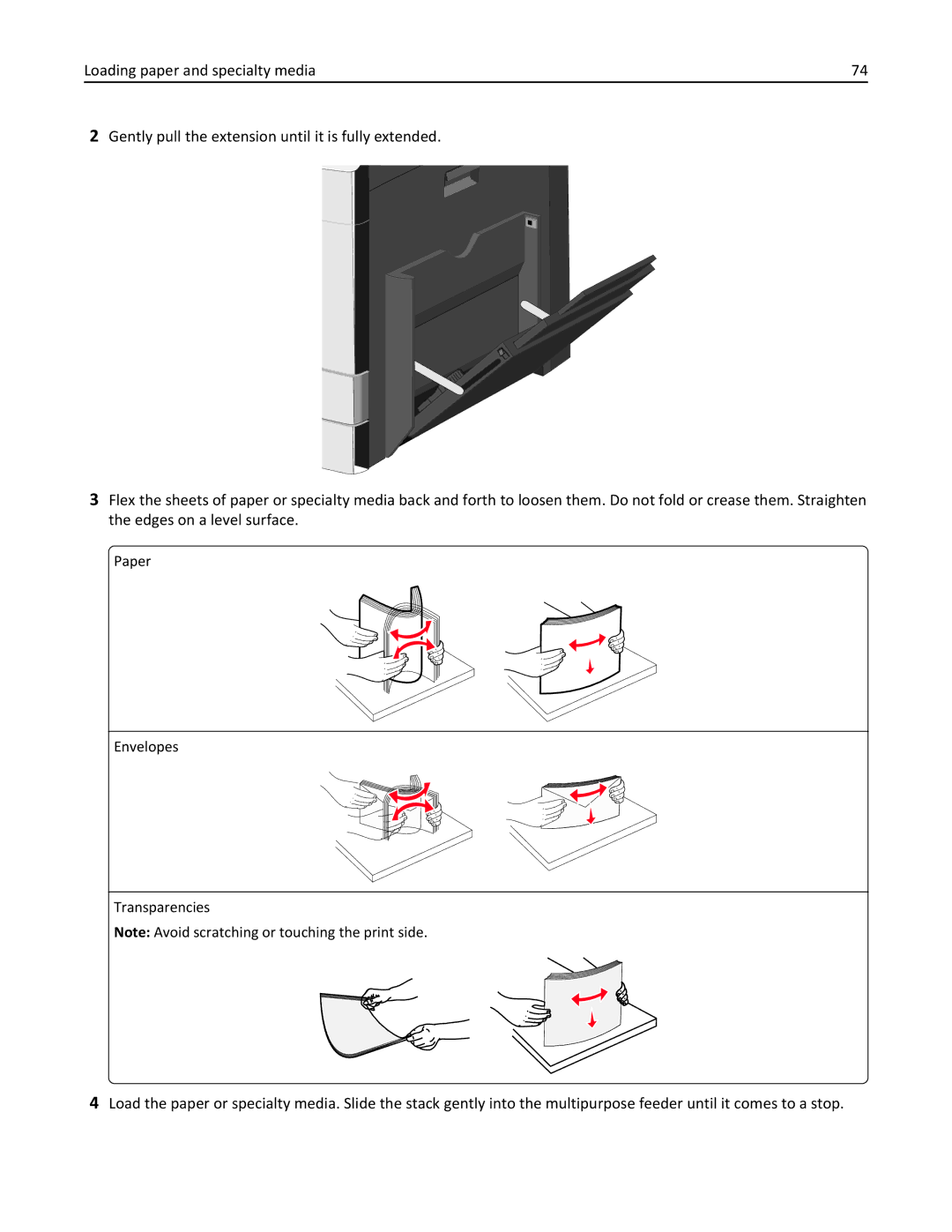 Lexmark 030, C925, 24Z0000 manual Paper Envelopes Transparencies 