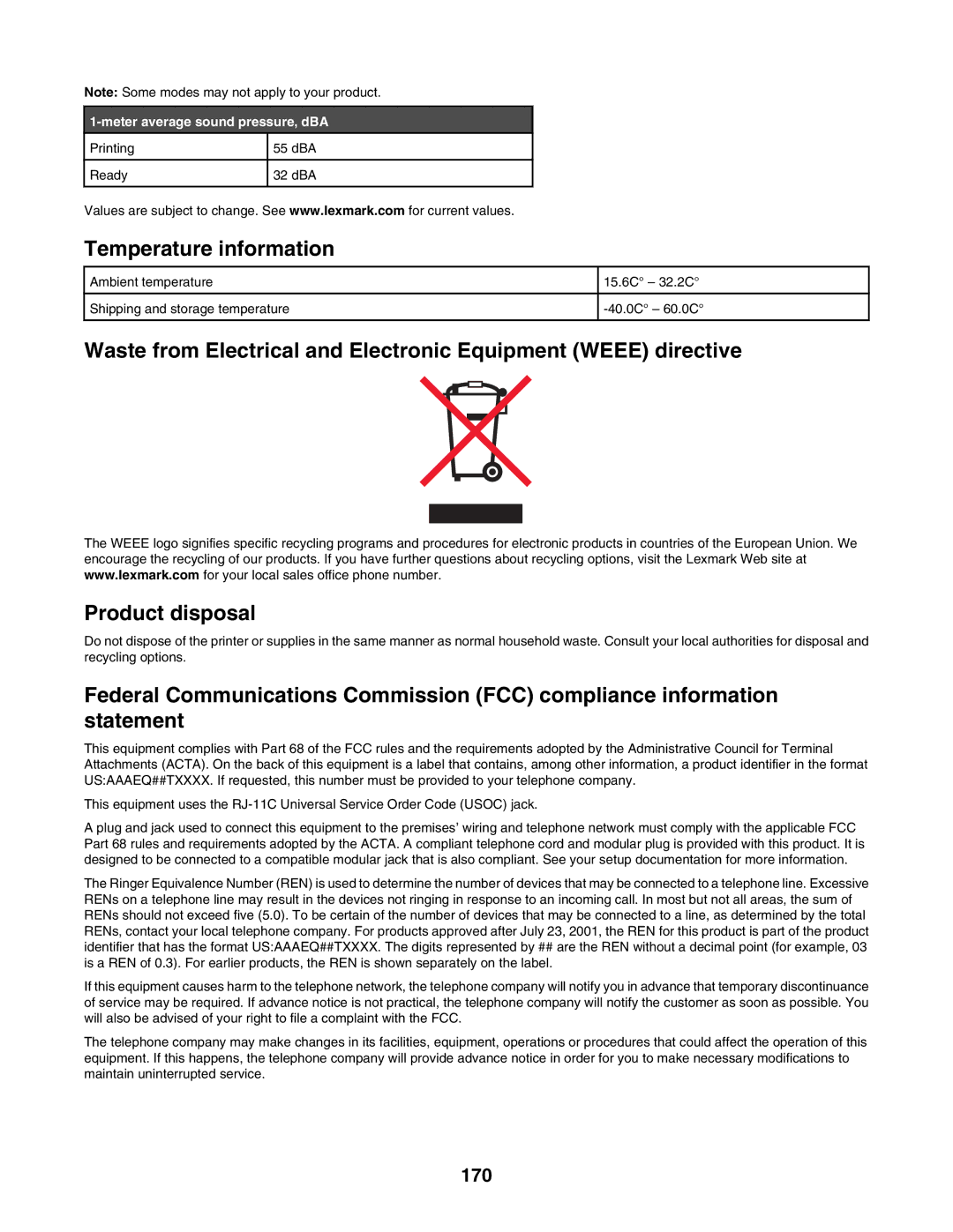 Lexmark C935 manual 170 