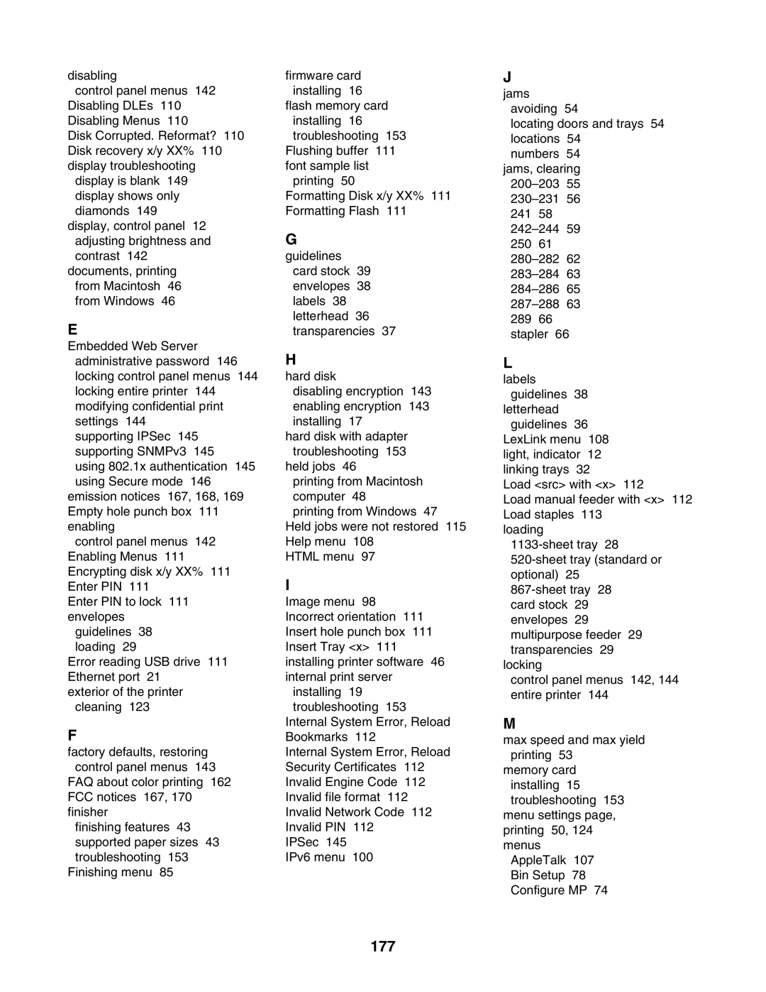 Lexmark C935 manual 177 