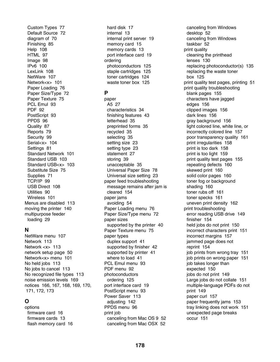 Lexmark C935 manual 178, Html 