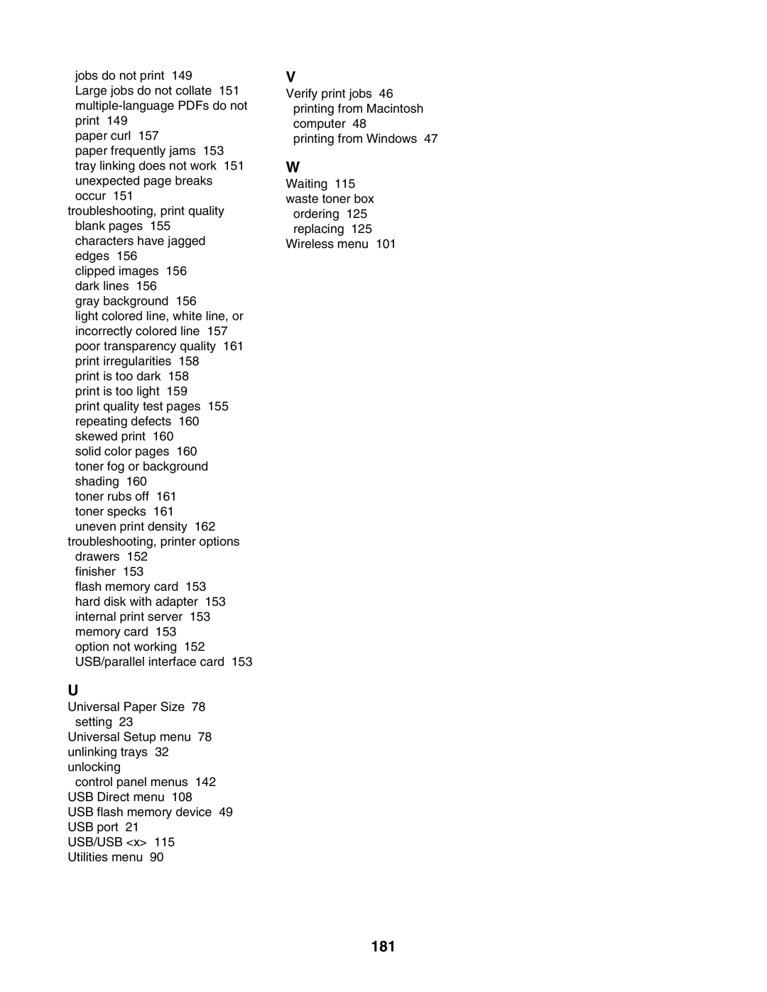 Lexmark C935 manual 181 