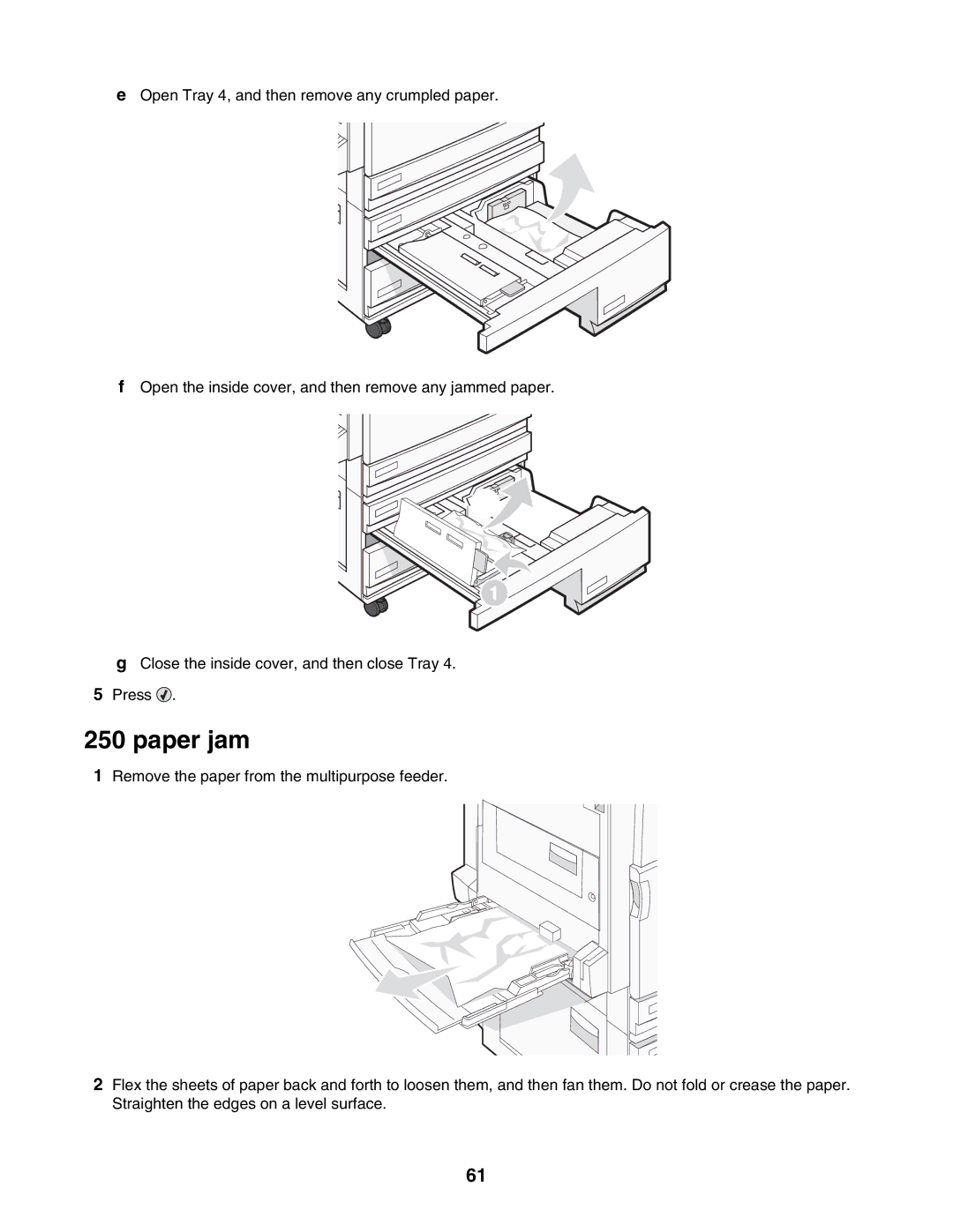 Lexmark C935 manual Paper jam 