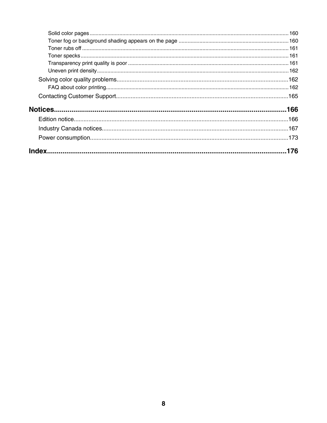 Lexmark C935 manual Index 