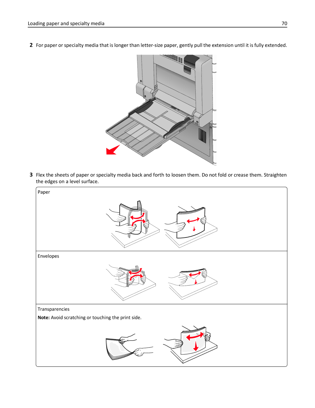 Lexmark C950 manual Paper Envelopes Transparencies 