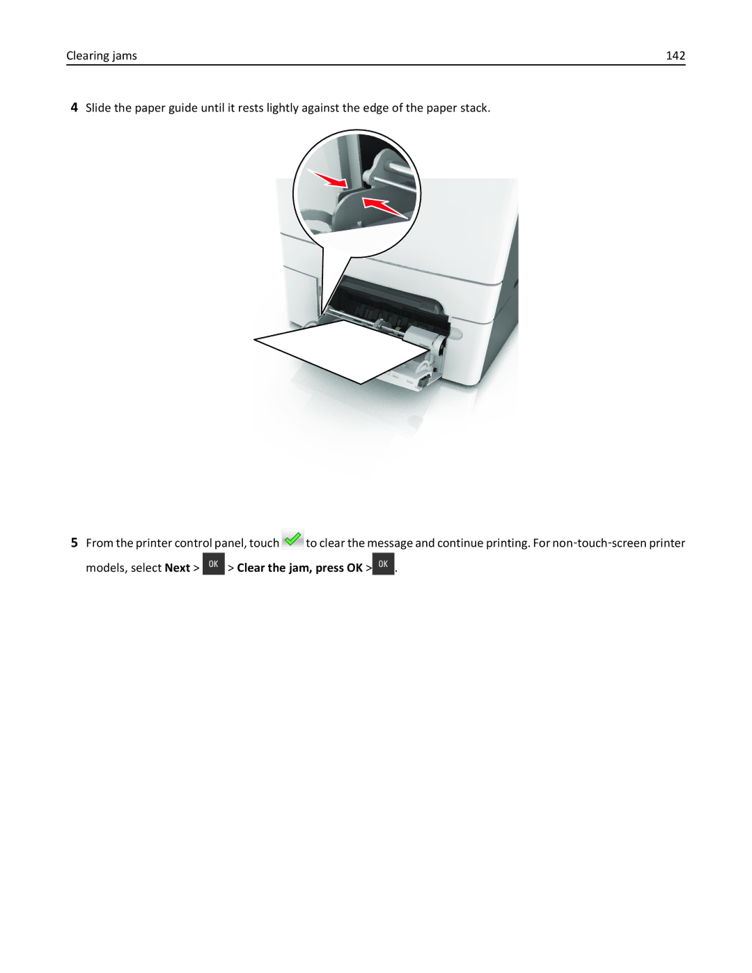 Lexmark CS410 manual Models, select Next Clear the jam, press OK 