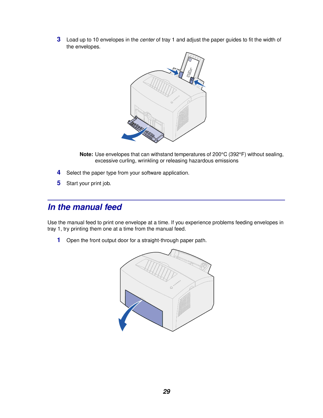 Lexmark E320/E322 manual Manual feed 