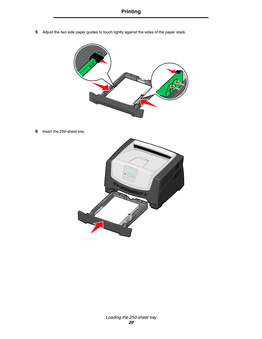 Lexmark E352DN manual Printing 