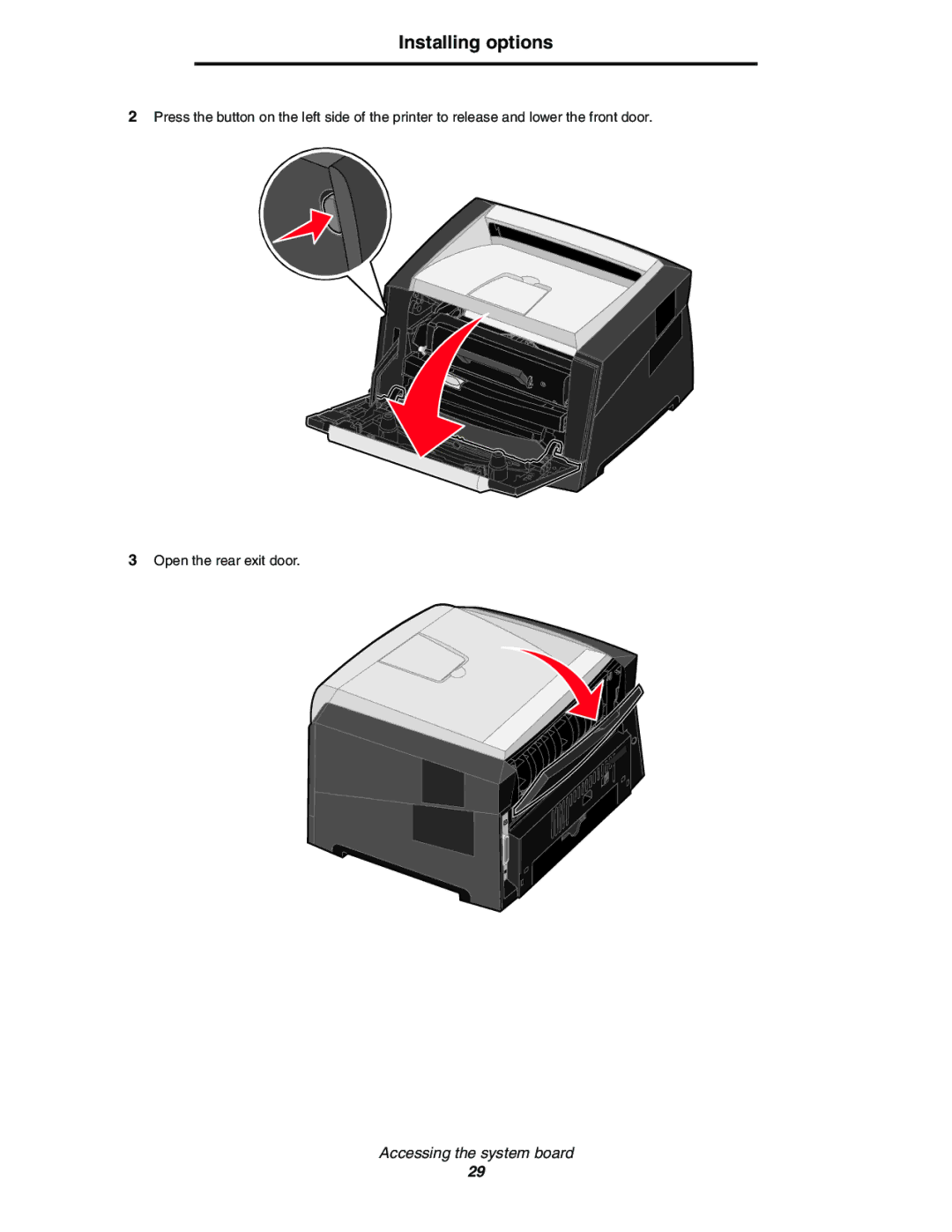 Lexmark E352DN manual Installing options 