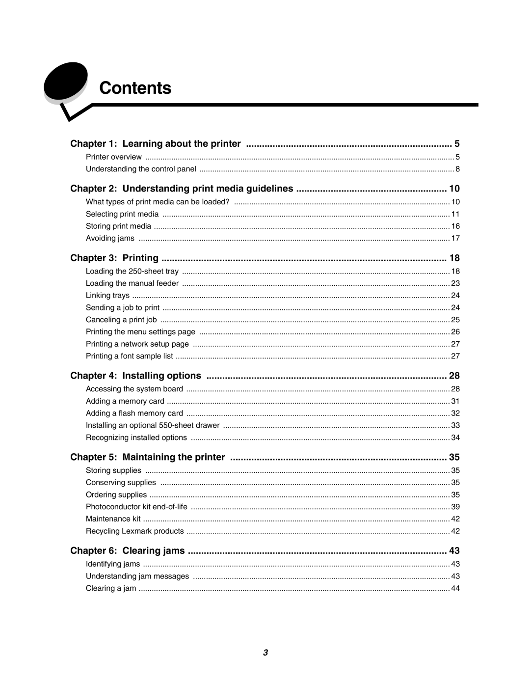 Lexmark E352DN manual Contents 