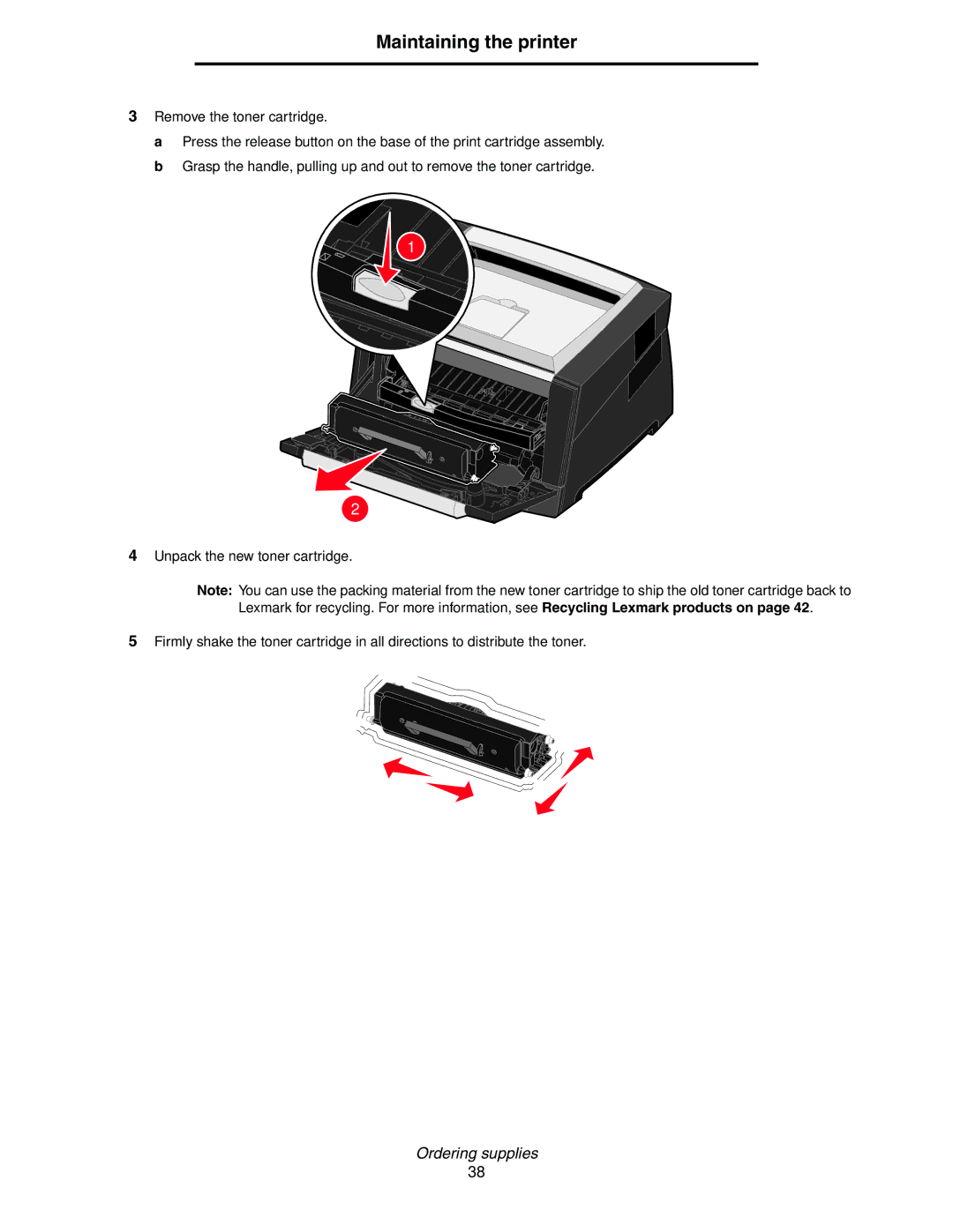 Lexmark E352DN manual Maintaining the printer 