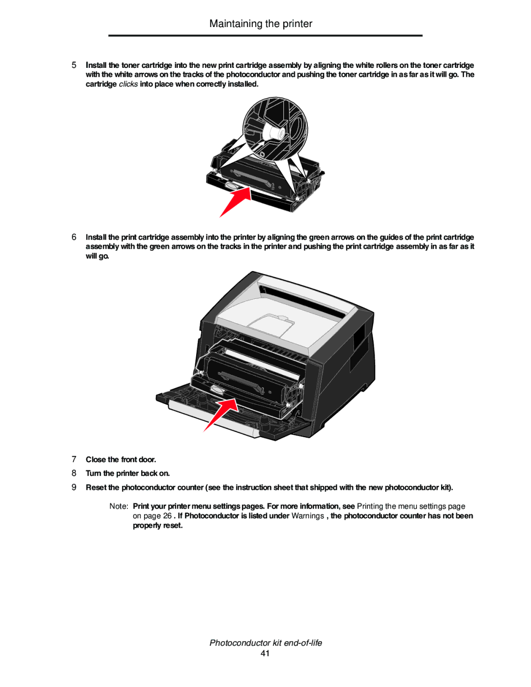 Lexmark E352DN manual Maintaining the printer 