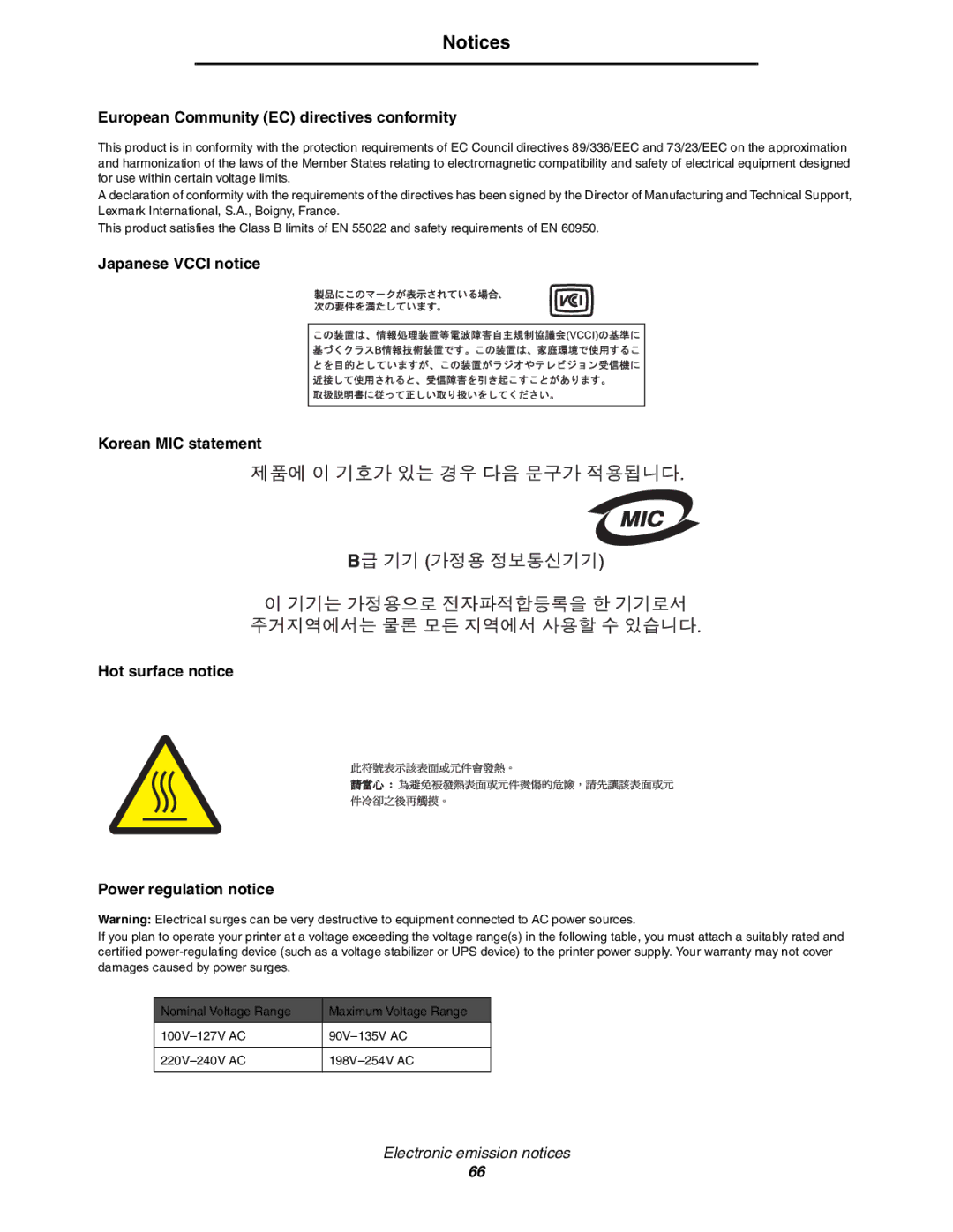 Lexmark E352DN manual European Community EC directives conformity 